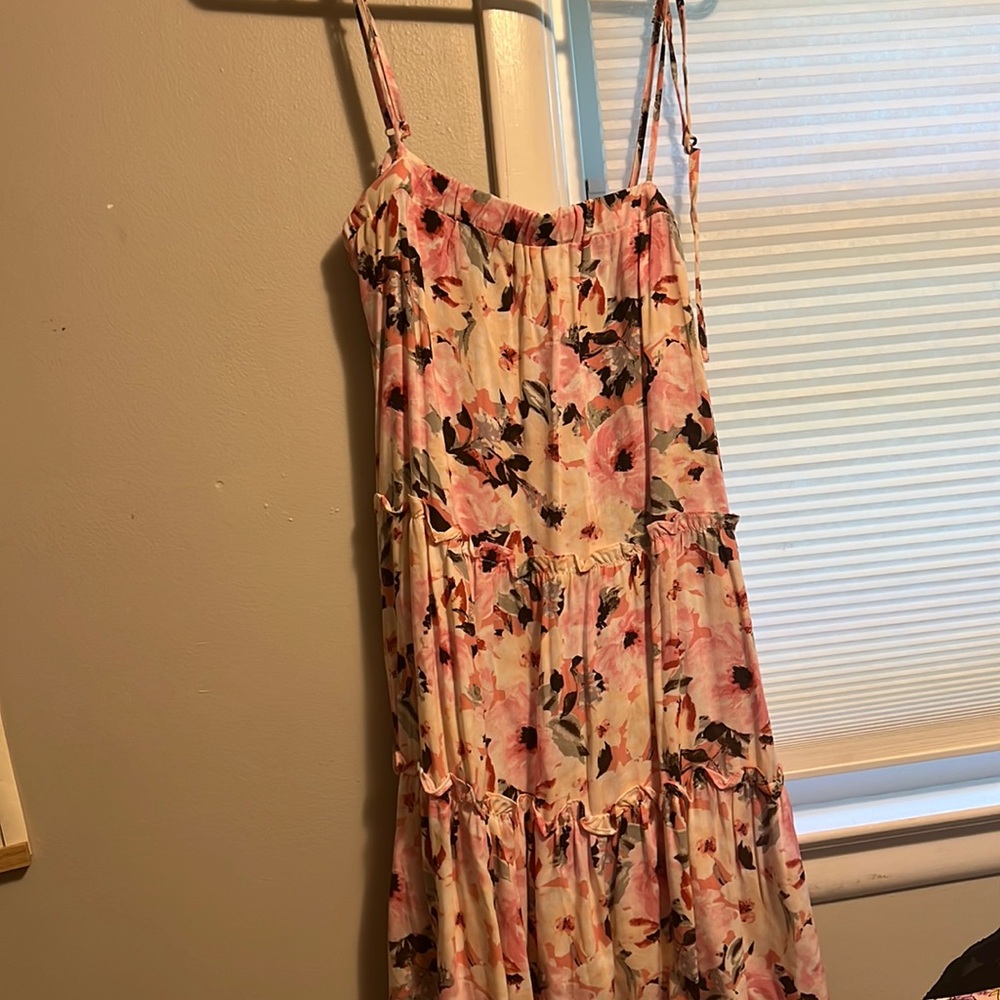 Spaghetti mini floral dress